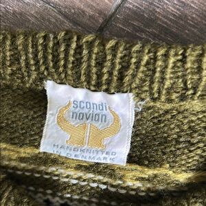 Scandinavian Wool Sweater – Made in Denmark | Like New Olive Green Sweater